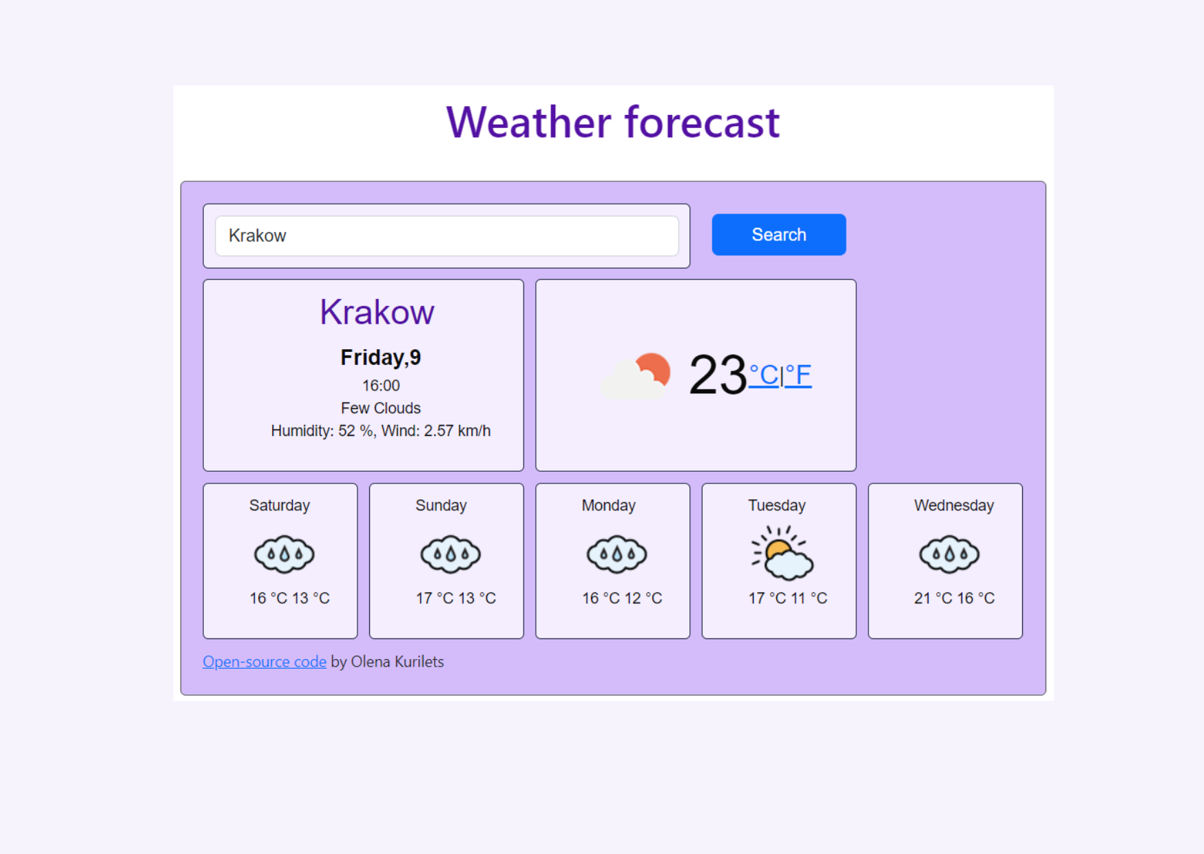 weather forecast project